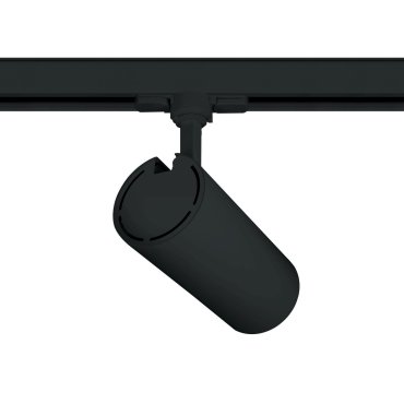 ONE Light COB Cylinder - spot sur rail avec COB LED - système de rail triphasé - Ø 9 x 20 cm - 30W LED inclus - noir - couleur de lumière blanche