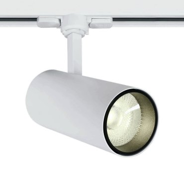 ONE Light COB Cylinder - spot sur rail avec COB LED - système de rail triphasé - Ø 7,5 x 18 cm - 20W LED inclus - blanc - couleur de lumière blanc chaud
