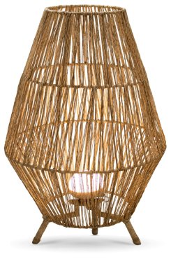 New Garden Sisine - lampadaire avec source lumineuse rechargeable et télécommande - Ø 48 x 72 cm - 9W LED dimmable inclus - IP54 - marron