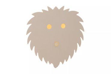 Lucide Charlie Lion - applique murale - 20 x 4,2 x 20 cm - 7W LED dimmable inclus - beige