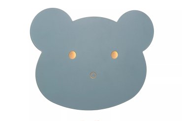 Lucide Charlie Bear - applique murale - 26 x 4,2 x 20 cm - 7W LED dimmable inclus - bleu