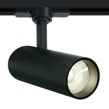 ONE Light COB Cylinder - spot sur rail avec COB LED - système de rail triphasé - Ø 5,5 x 14,7 cm - 10W LED inclus - noir - couleur de lumière blanc chaud