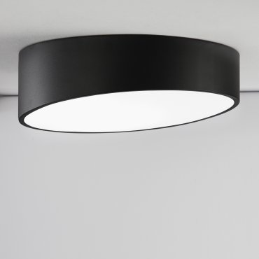Nova Luce Maggio - plafonnier - Ø 40 x 12 cm - 30W LED inclus - noir sable et blanc mat