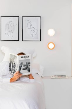 Faro May - plafonnier - Ø 12 x 8 cm - 4W LED inclus - IP44 - corail/orange