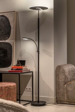 Artdelight Riva - lampadaire - Ø 30 x 180 cm - 30W dim to warm led inclus - noir