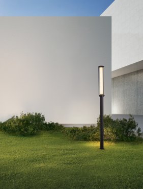 Nova Luce Solstice - lampe de jardin - Ø 16 x 220 cm - 16W LED inclus - IP65 - anthracite foncé