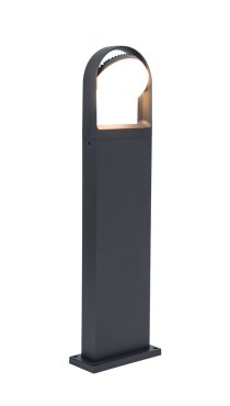 Lutec Fele - lampe de jardin - 7,5 x 20 x 70 cm - 13,5W LED inclus - IP54 - gris foncé