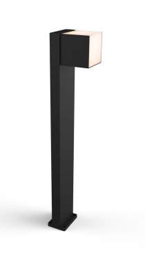 Lutec Cuba - lampe de jardin - 23,7 x 11 x 75 cm - 12,2W LED inclus - IP54 - noir