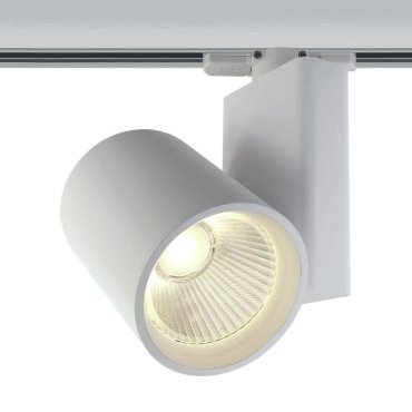 ONE Light COB Track Spot - spot sur rail avec COB LED - système de rail triphasé - Ø 9 x 14 cm - 30W LED inclus - blanc - couleur de lumière blanc chaud