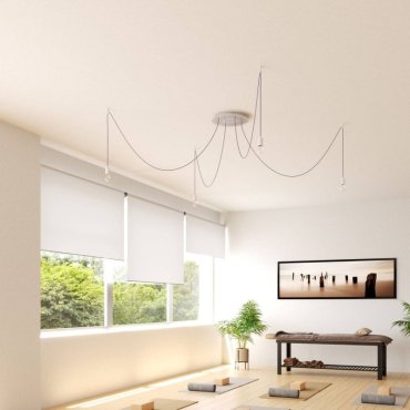 Creative Cables - Rose-One Rosace de plafond ronde pour 4 points lumineux - Ø 40 x 3,5 cm - blanc