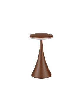 Nova Luce Elbo - lampe de table rechargeable pour extérieur - Ø 9 x 17 cm - 2W dimmable LED inclus - IP54 - corten