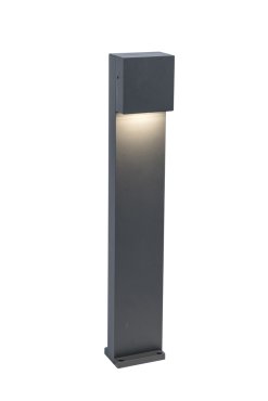 Lutec Gemini XF - lampe de jardin - 9,2 x 11 x 65 cm - 9,5W LED inclus - gris foncé - blanc