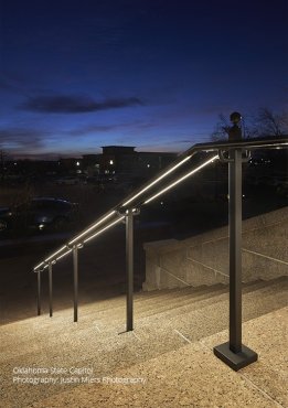 Klus POR - profilé LED encastré pour rampes - 2,32 cm x 2,29 cm - longueur 201cm - argent anodisé