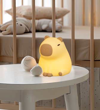 Fischer &amp; Honsel Piggy - veilleuse - 10 x 11 x 12 cm - 0,5W LED RGBW incl. - brun