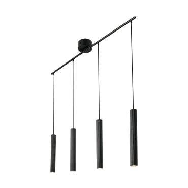 Nordlux Vico 4-rail - lampe suspendue - 115,5 x 5 x 170 cm - noir
