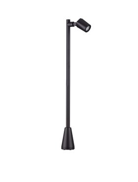 Nova Luce Spy - lampe de jardin - Ø 7,5 x 100 x 14 cm - IP65 - noir sablé