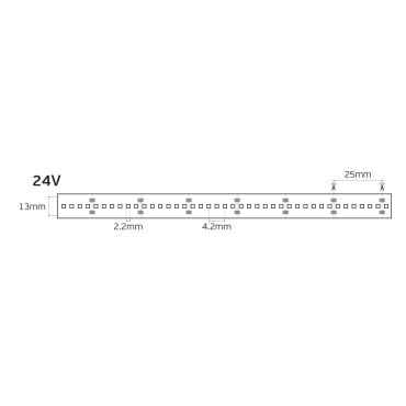 VK Lighting Bande LED - largeur 1cm, longueur 500cm - 24Vdc - dimmable - 18W LED par mètre - 180 LED par mètre - IP20 - 2700K