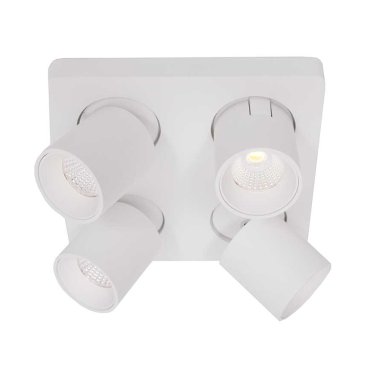Artdelight Laguna - spot en saillie 4L - 22 x 22 x 9,5 cm - 4 x 6W LED dimmable inclus - blanc