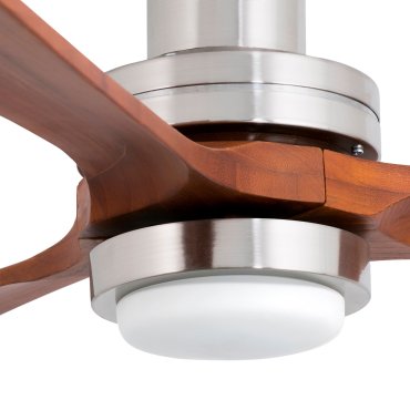 Faro Lantau L - ventilateur de plafond avec lumière - Ø 132 cm - nickel mat et noyer