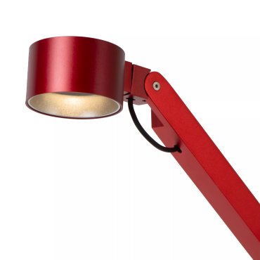 Lucide Ogden - lampe de bureau - 49 x 20 x 90 cm - 7W LED dimmable inclus - rouge