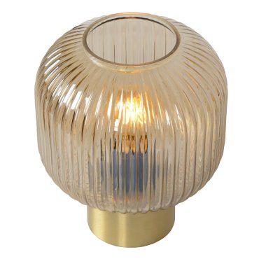 Lucide Maloto - lampe à poser -Ø 20 cm x 24,5 cm - ambre