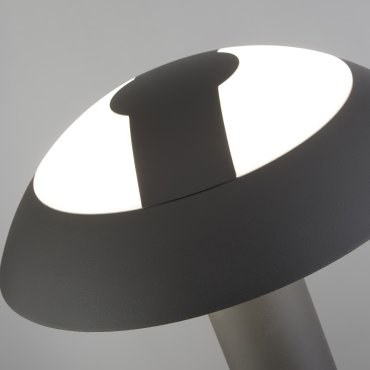 Searchlight Mushroom - lampe de jardin - Ø 17 x 73 cm - 15W LED inclus - IP44 - gris foncé
