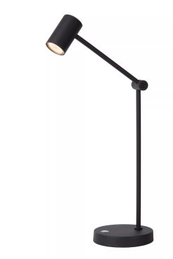 Lucide Tipik - lampe de table rechargeable - 28,9 x 15 x 64 cm - gradateur à 3 niveaux - 3W LED inclus - noir