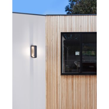 Nova Luce Ned - applique murale extérieure - 28 x 19 x 6 cm - 2 x 6W LED inclus - IP54 - gris foncé