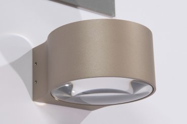 Artdelight Hudson - applique murale - 10,5 x 11,8 x 6,5 cm - 2 x 4W LED dimmable inclus - IP54 - champagne