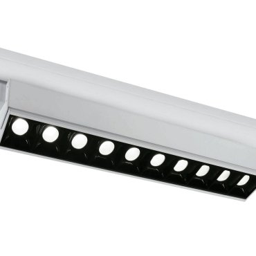 ONE Light Linéaire LED orientable - spot sur rail - système de rail triphasé - 58 x 6 x 8 cm - 10 x 5W LED inclus - blanc - couleur de lumière blanc chaud