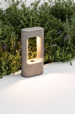 Faro Totem - socle - 15 x 8,5 x 27,8 cm - 6,5W LED inclus 2700K - IP55 - gris ciment