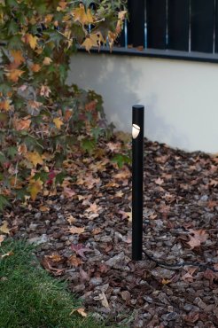 Faro Bezel - lampe de jardin sur piquet - Ø 4 x 80 cm - 8W LED inclus - IP65 - noir