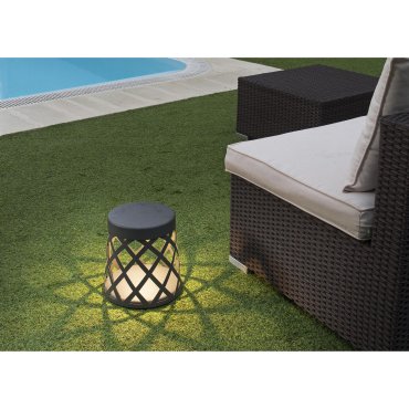 Faro Shadow - lampe de jardin - Ø 25 x 25 cm - 10W LED inclus - IP65 - gris foncé