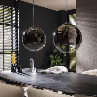 Vico Bubble Shaded XL - lampe suspendue - 110 x 40 x 150 cm - noir