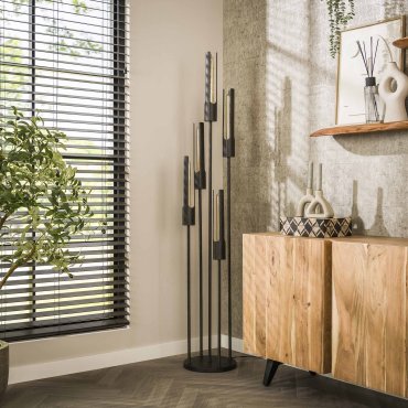 Vico Tube - lampadaire - 176 cm - noir