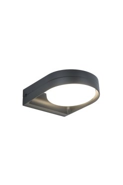 Lutec Fele - applique murale extérieure - 5 x 16 x 20 cm - 13,5W LED inclus - IP54 - gris foncé