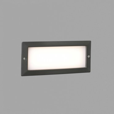 Faro Stripe - applique encastrée - 23,3 x 7,7 x 10 cm - 5W LED inclus - IP54 - gris foncé