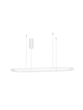 Nova Luce Cuppe - lampe suspendue - 120 x 200 x 35 cm - 58W dimmable LED inclus - blanc sablé