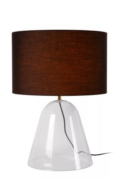Lucide Campana - lampe à poser - Ø 40 x 52,9 cm - noir et transparent