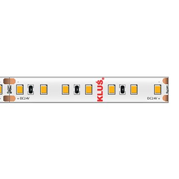 Klus Bande LED - largeur 0,8cm, longueur 500cm - 24Vdc - dimmable - 9,6W LED par mètre - 140 LED par mètre - IP20