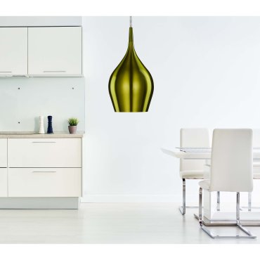 Searchlight Vibrant - lampe suspendue - Ø 12 x 142 cm - vert
