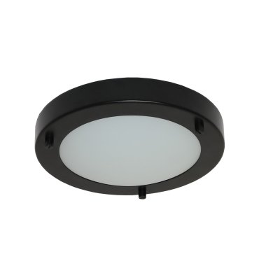 Artdelight Yuca - plafonnier de salle de bains - Ø 18 x 5 cm - 10W LED inclus - IP44 - noir