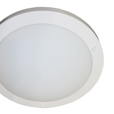 Artdelight Yuca - plafonnier de salle de bain - Ø 30 x 8 cm - 12W LED inclus - IP44 - blanc