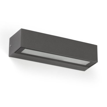 Faro Lako - applique murale - 22 x 7 x 4,8 cm - 8W LED inclus - IP65 - gris foncé