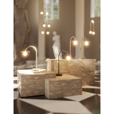 Maxlight Enigma - lampe de table - 39 x 45 cm - 2W LED inclus - or brossé