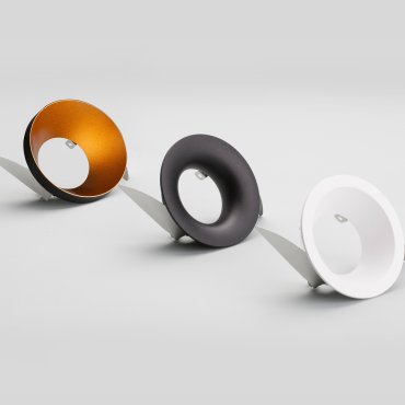Nova Luce Zelmira - spot encastrable - Ø 82 mm, Ø 75 mm encastrable - noir sable et or