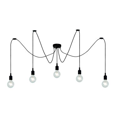 Lucide Fix Multiple - lampe suspendue - 400 x 200 cm - noir