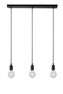 Lucide Fix 3 - lampe suspendue - 75 x 8 x 112,5 cm - noir