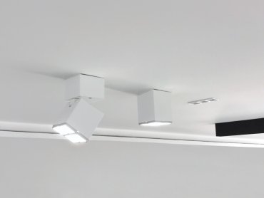 VK Lighting Kyvos - spot en saillie - 6,05 x 6,05 x 8 cm - 8W LED inclus - blanc