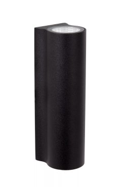 Lucide Akra - applique murale extérieure - 5,5 x 6,5 x 20 cm - 2x 13W LED inclus - IP54 - noir